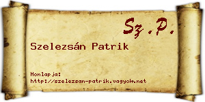Szelezsán Patrik névjegykártya