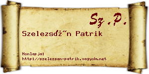 Szelezsán Patrik névjegykártya